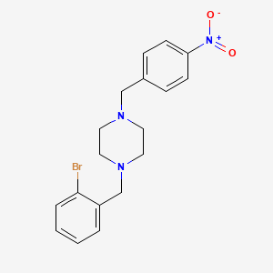 molecular formula C18H20BrN3O2 B10880899 1-(2-Bromobenzyl)-4-(4-nitrobenzyl)piperazine 