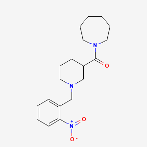 molecular formula C19H27N3O3 B10880901 Azepan-1-yl[1-(2-nitrobenzyl)piperidin-3-yl]methanone 