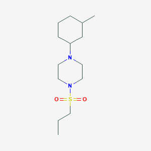 molecular formula C14H28N2O2S B10880915 1-(3-Methylcyclohexyl)-4-(propylsulfonyl)piperazine 