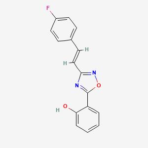 molecular formula C16H11FN2O2 B10880921 (6E)-6-[3-[(E)-2-(4-fluorophenyl)ethenyl]-2H-1,2,4-oxadiazol-5-ylidene]cyclohexa-2,4-dien-1-one 