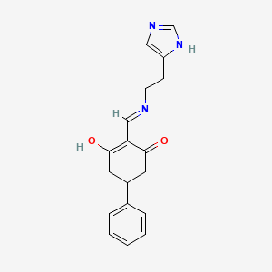 2-({[2-(1H-imidazol-4-yl)ethyl]amino}methylidene)-5-phenylcyclohexane-1,3-dione