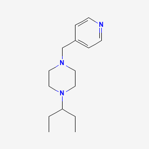 molecular formula C15H25N3 B10880939 1-(Pentan-3-yl)-4-(pyridin-4-ylmethyl)piperazine 