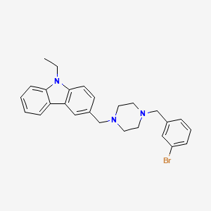 molecular formula C26H28BrN3 B10880942 3-{[4-(3-bromobenzyl)piperazin-1-yl]methyl}-9-ethyl-9H-carbazole 