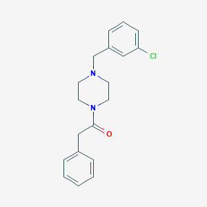 molecular formula C19H21ClN2O B10880943 1-[4-(3-Chlorobenzyl)piperazin-1-yl]-2-phenylethanone 