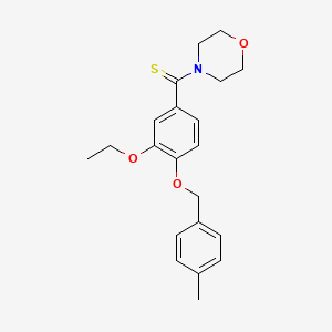 {3-Ethoxy-4-[(4-methylbenzyl)oxy]phenyl}(morpholin-4-yl)methanethione