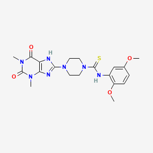 N-(2,5-dimethoxyphenyl)-4-(1,3-dimethyl-2,6-dioxo-2,3,6,7-tetrahydro-1H-purin-8-yl)piperazine-1-carbothioamide