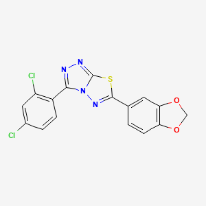 6-(1,3-Benzodioxol-5-yl)-3-(2,4-dichlorophenyl)[1,2,4]triazolo[3,4-b][1,3,4]thiadiazole