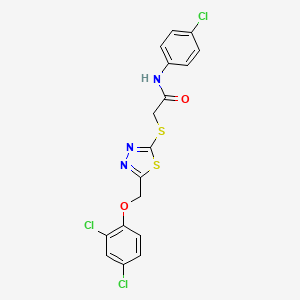 N-(4-chlorophenyl)-2-({5-[(2,4-dichlorophenoxy)methyl]-1,3,4-thiadiazol-2-yl}sulfanyl)acetamide