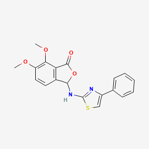 6,7-dimethoxy-3-[(4-phenyl-1,3-thiazol-2-yl)amino]-2-benzofuran-1(3H)-one