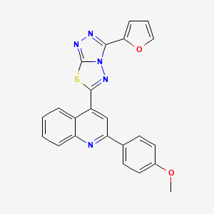 4-[3-(Furan-2-yl)[1,2,4]triazolo[3,4-b][1,3,4]thiadiazol-6-yl]-2-(4-methoxyphenyl)quinoline