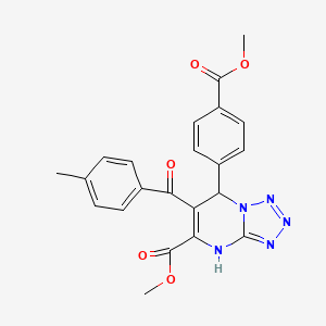 Methyl 7-[4-(methoxycarbonyl)phenyl]-6-[(4-methylphenyl)carbonyl]-4,7-dihydrotetrazolo[1,5-a]pyrimidine-5-carboxylate