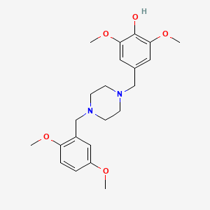 molecular formula C22H30N2O5 B10881031 4-{[4-(2,5-Dimethoxybenzyl)piperazin-1-yl]methyl}-2,6-dimethoxyphenol 