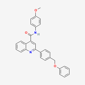 molecular formula C30H24N2O3 B10881053 N-(4-methoxyphenyl)-2-[4-(phenoxymethyl)phenyl]quinoline-4-carboxamide 