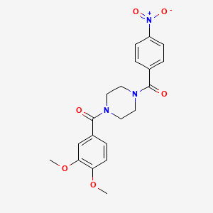 (3,4-Dimethoxyphenyl){4-[(4-nitrophenyl)carbonyl]piperazin-1-yl}methanone