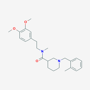 N-[2-(3,4-dimethoxyphenyl)ethyl]-N-methyl-1-(2-methylbenzyl)piperidine-3-carboxamide