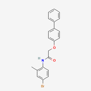 molecular formula C21H18BrNO2 B10881081 2-(biphenyl-4-yloxy)-N-(4-bromo-2-methylphenyl)acetamide 