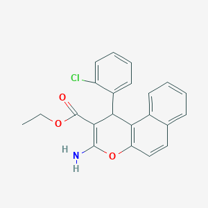 ethyl 3-amino-1-(2-chlorophenyl)-1H-benzo[f]chromene-2-carboxylate