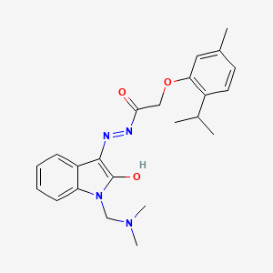 N'~1~-{1-[(dimethylamino)methyl]-2-oxo-1,2-dihydro-3H-indol-3-yliden}-2-(2-isopropyl-5-methylphenoxy)acetohydrazide