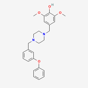 2,6-Dimethoxy-4-{[4-(3-phenoxybenzyl)piperazino]methyl}phenol