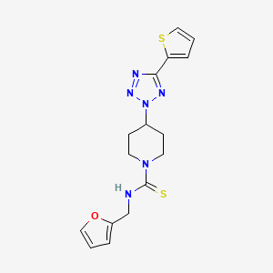 N-(furan-2-ylmethyl)-4-[5-(thiophen-2-yl)-2H-tetrazol-2-yl]piperidine-1-carbothioamide