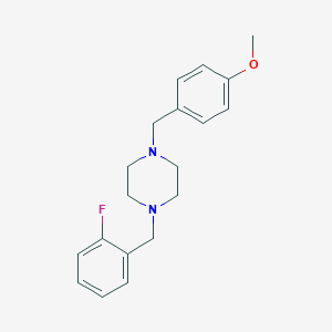 molecular formula C19H23FN2O B10881155 1-(2-Fluorobenzyl)-4-(4-methoxybenzyl)piperazine 