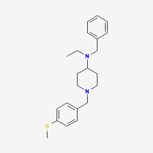 molecular formula C22H30N2S B10881189 N-benzyl-N-ethyl-1-[4-(methylsulfanyl)benzyl]piperidin-4-amine 