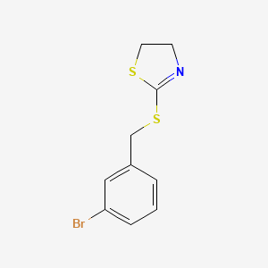 molecular formula C10H10BrNS2 B10881194 2-[(3-Bromobenzyl)sulfanyl]-4,5-dihydro-1,3-thiazole 