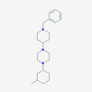 molecular formula C23H37N3 B10881200 1-(1-Benzylpiperidin-4-yl)-4-(3-methylcyclohexyl)piperazine 