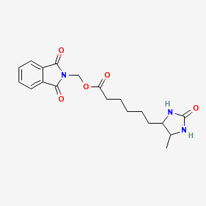 molecular formula C19H23N3O5 B10881240 (1,3-dioxo-1,3-dihydro-2H-isoindol-2-yl)methyl 6-(5-methyl-2-oxoimidazolidin-4-yl)hexanoate 