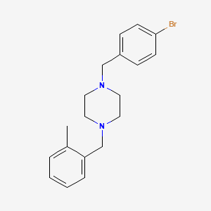 molecular formula C19H23BrN2 B10881247 1-(4-Bromobenzyl)-4-(2-methylbenzyl)piperazine 