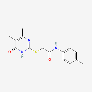 2-[(4-hydroxy-5,6-dimethylpyrimidin-2-yl)sulfanyl]-N-(4-methylphenyl)acetamide