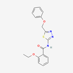 molecular formula C18H17N3O3S B10881318 2-ethoxy-N-[5-(phenoxymethyl)-1,3,4-thiadiazol-2-yl]benzamide 