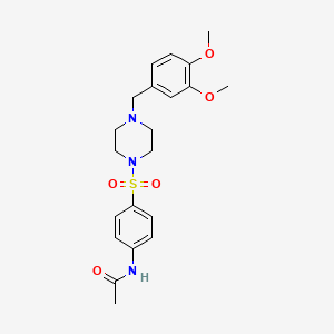 N-(4-{[4-(3,4-dimethoxybenzyl)piperazin-1-yl]sulfonyl}phenyl)acetamide