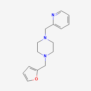 molecular formula C15H19N3O B10881350 1-(Furan-2-ylmethyl)-4-(pyridin-2-ylmethyl)piperazine 