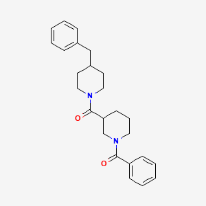 (4-Benzylpiperidin-1-yl)[1-(phenylcarbonyl)piperidin-3-yl]methanone