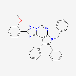 2-(7-Benzyl-8,9-diphenyl-7H-pyrrolo[3,2-E][1,2,4]triazolo[1,5-C]pyrimidin-2-YL)phenyl methyl ether