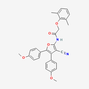 N-[3-cyano-4,5-bis(4-methoxyphenyl)furan-2-yl]-2-(2,6-dimethylphenoxy)acetamide