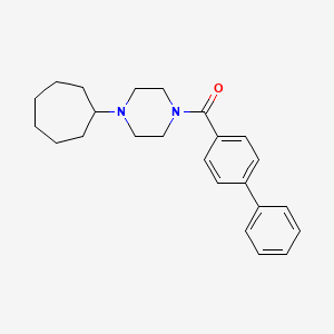 molecular formula C24H30N2O B10881402 Biphenyl-4-yl(4-cycloheptylpiperazin-1-yl)methanone 