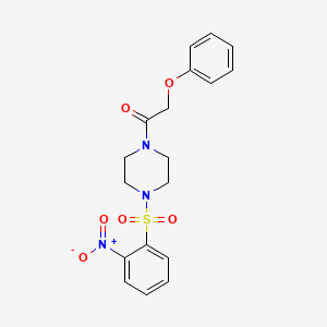 1-{4-[(2-Nitrophenyl)sulfonyl]piperazin-1-yl}-2-phenoxyethanone