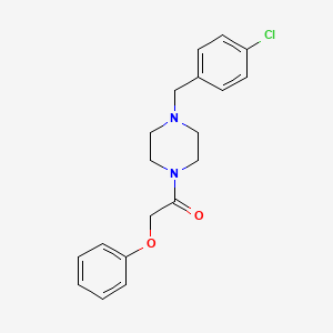 molecular formula C19H21ClN2O2 B10881426 1-[4-(4-Chlorobenzyl)piperazin-1-yl]-2-phenoxyethanone 