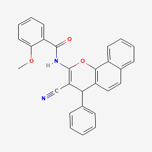 N-(3-cyano-4-phenyl-4H-benzo[h]chromen-2-yl)-2-methoxybenzamide