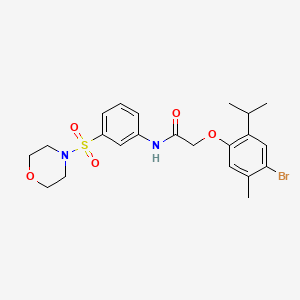 2-[4-bromo-5-methyl-2-(propan-2-yl)phenoxy]-N-[3-(morpholin-4-ylsulfonyl)phenyl]acetamide