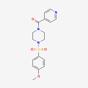 molecular formula C17H19N3O4S B10881453 {4-[(4-Methoxyphenyl)sulfonyl]piperazin-1-yl}(pyridin-4-yl)methanone 