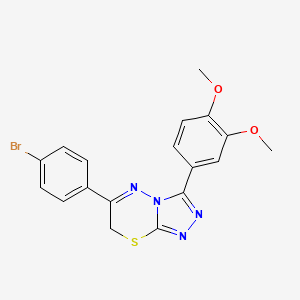 6-(4-bromophenyl)-3-(3,4-dimethoxyphenyl)-7H-[1,2,4]triazolo[3,4-b][1,3,4]thiadiazine