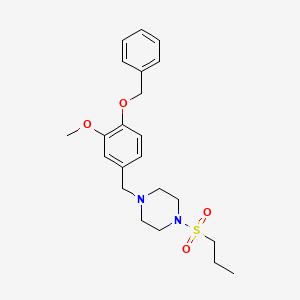 1-[4-(Benzyloxy)-3-methoxybenzyl]-4-(propylsulfonyl)piperazine