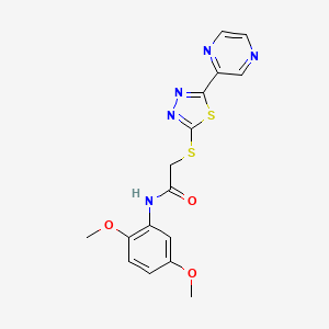 N-(2,5-dimethoxyphenyl)-2-{[5-(pyrazin-2-yl)-1,3,4-thiadiazol-2-yl]sulfanyl}acetamide