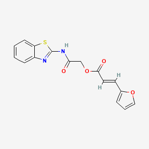 2-(1,3-benzothiazol-2-ylamino)-2-oxoethyl (2E)-3-(furan-2-yl)prop-2-enoate