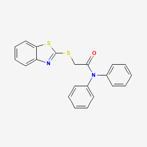 molecular formula C21H16N2OS2 B10881488 2-(1,3-benzothiazol-2-ylsulfanyl)-N,N-diphenylacetamide CAS No. 19967-43-2