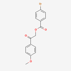 molecular formula C16H13BrO4 B10881489 2-(4-Methoxyphenyl)-2-oxoethyl 4-bromobenzoate 