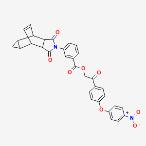 2-[4-(4-nitrophenoxy)phenyl]-2-oxoethyl 3-(1,3-dioxooctahydro-4,6-ethenocyclopropa[f]isoindol-2(1H)-yl)benzoate